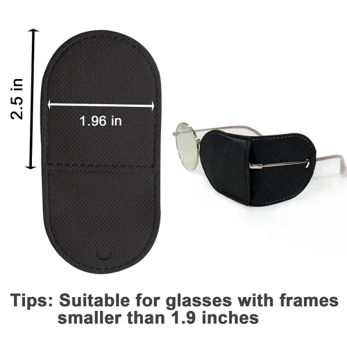 Vista 4 de Parche para ojos, 6 parches para ojos para adultos y niños, parche reutilizable para ojos perezosos, ambliopía, estrabismo y después de la cirugía