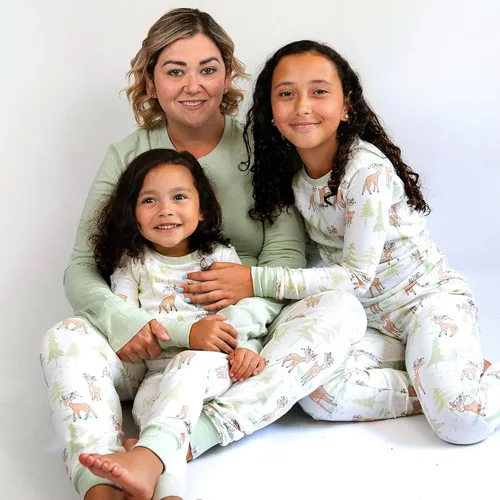 Vista 3 de HonestBaby - Pijama familiar navideña de algodón orgánico