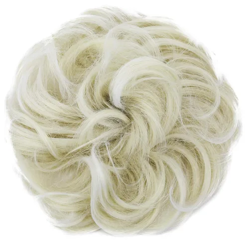 Vista 35 de CAISHA Postizo Grande Scrunchy Recogido Peinado Nupcial Rizado Moño Despeinado Marrón Chocolate Oscuro G2E