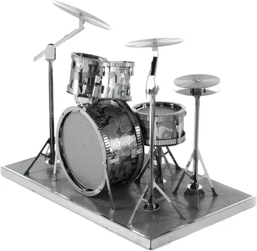 Vista 3 de Fascinations, Kit de batería de metal a escala Metal Earth 3D