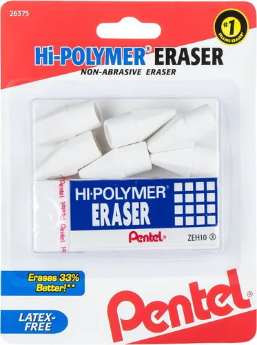 Vista 11 de Pentel Borrador de bloque de polímero, Super XL blanco, 1 paquete (ZEH99BP)