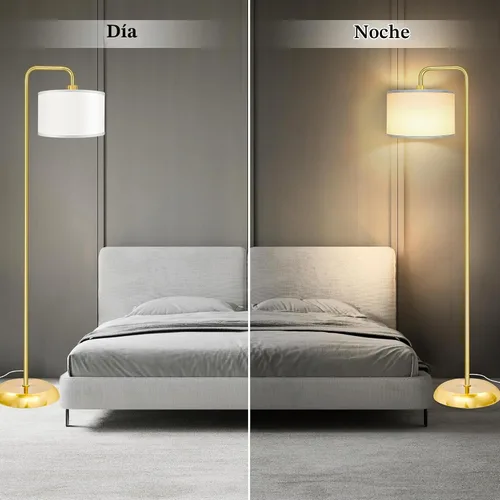 Vista 6 de [Actualizada] Lámpara de pie LED para sala de estar, lámpara de pie de 3 temperaturas de color con interruptor de pie, lámpara de pie moderna alta