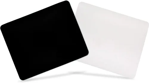 Vista 5 de Alfombrilla de mouse de cuero negro, piel sintética antideslizante, almohadilla de juegos lavable de alta precisión para computadora y computadora