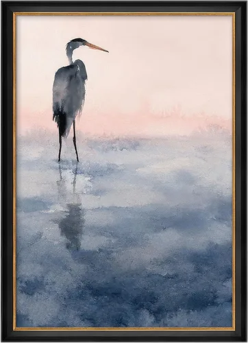 Vista 159 de MUDECOR Lienzo enmarcado prémium para pared, pinos nevados en bosque de invierno, ilustraciones modernas, arte contemporáneo, escénico, divertido