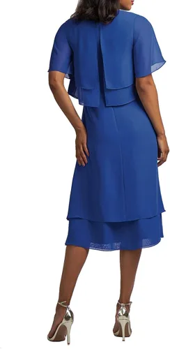 Vista 2 de Chiffon Short Mother of The Bride Dresses Prom Cocktail Gowns with Sleeves Party Dress