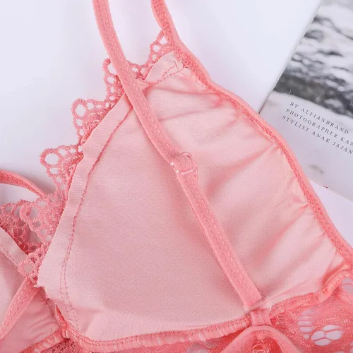 Vista 8 de Lencería - Brasier de yoga, parte superior, cinturones, brasier sin varillas, comodidad con liga, lencería sexy de talla grande, traje de enfermera