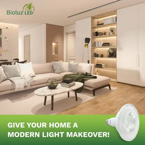 Vista 4 de Bioluz LED PAR38 Bombilla LED de 13 W (equivalente a 120 W), bombillas LED regulables de 5000 K, luces LED para interiores y exteriores, repuesto