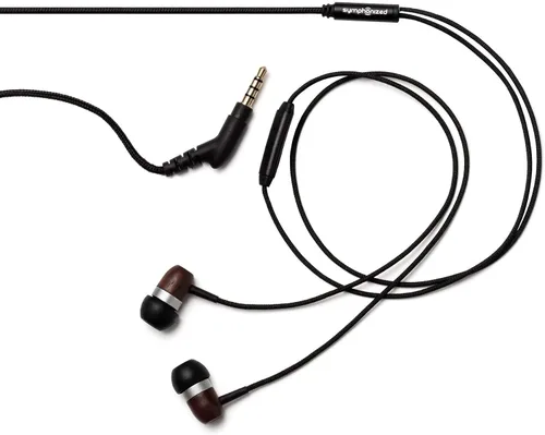 Vista 5 de Symphonized Auriculares de madera premium con cable (conector de 0.138 in) Sonido de graves profundos, sonido 3D, control de volumen de micrófono