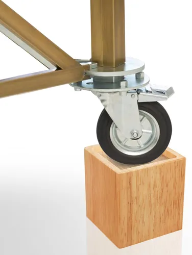 Vista 6 de GNIEMCKIN Juego de 4 elevadores de cama de madera, 4 pulgadas de alto, elevadores de muebles de madera natural, elevadores de sofá resistentes