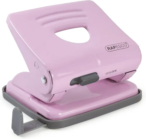 Vista 5 de Rapesco 1030 Punzón de metal de 2 agujeros, capacidad para 25 hojas, color negro