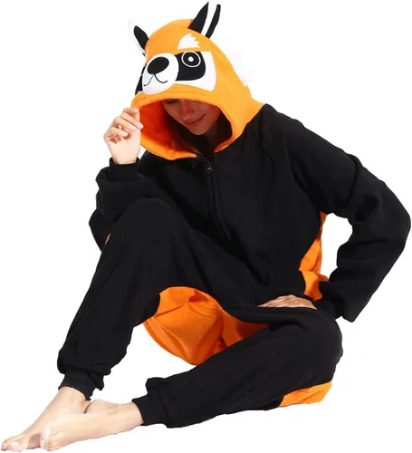 Vista 4 de ofodoing Adult Animal One-piece Pajamas Cosplay Animal Homewear Sleepwear Jumpsuit Costume for Women Men