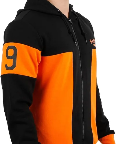 Vista 3 de Suéter con capucha Kanji en espiral para cosplay de Naruto