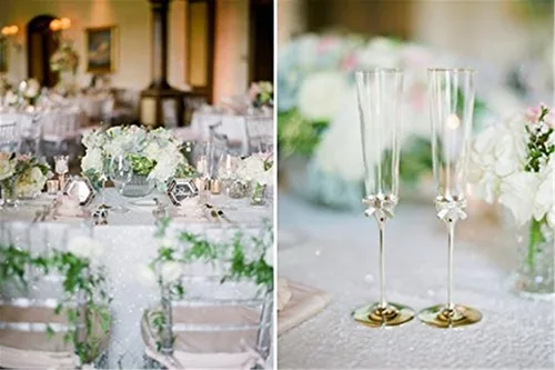 Vista 5 de Trlyc Mantel redondo de lentejuelas, 120 unidades, color blanco brillante, mantel de lentejuelas blancas brillantes para boda