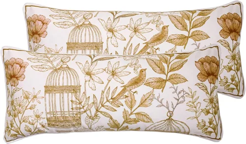 Vista 50 de patdrea Funda de almohada de terciopelo francés de diseño, 18 x 18 pulgadas Aviario