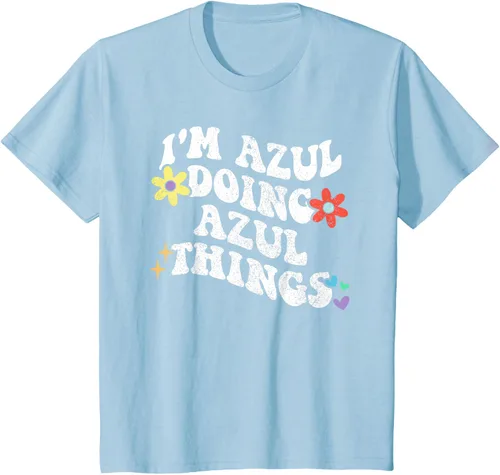Vista 14 de Retro Groovy Im AZUL Doing AZUL Things - Camiseta divertida para el día de la madre, Negro