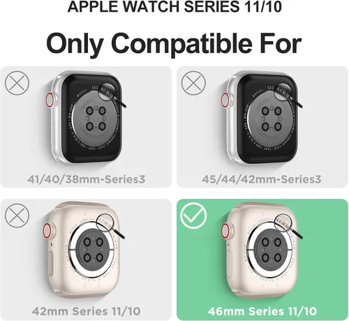 Vista 16 de DABAOZA - Correa transparente compatible con Apple Watch con estuche protector, correa deportiva de TPU con brillo para mujeres y hombres