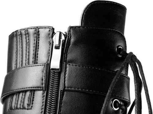 Vista 7 de ANN CREEK Botas de tacón de aguja ultra altas 'Batian' con plataforma y cordones