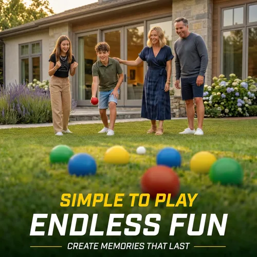 Vista 6 de GoSports 90 mm Bocce Ball Sets - Outdoor Lawn Game - Composite or Resin