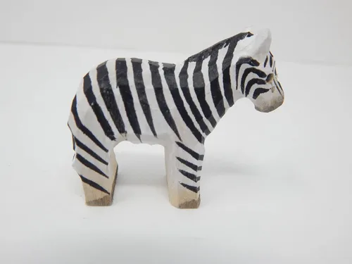 Vista 3 de Selsela Figura de madera de cebra, estatua, raya, caballo, escultura, decoración, decoración, arte en miniatura, talla, animal pequeño