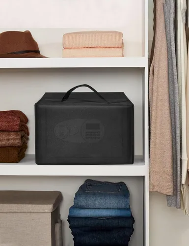 Vista 6 de Funda protectora para caja de seguridad, resistente al polvo, a la humedad y a los arañazos, de nailon para objetos de valor, compatible con caja