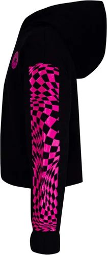 Vista 3 de Converse Sudadera corta con capucha a cuadros para niña (niños grandes)