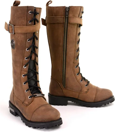 Vista 12 de Milwaukee Leather Botas de Motociclista de Cuero para Mujer de Rodilla a Altura de la Pierna Colección Premium MBL