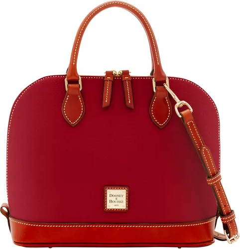 Vista 14 de Dooney & Bourke - Bolso con cremallera para mujer, de cuero flor con textura granulada, grande y con correa ajustable y extraíble para el hombro