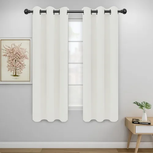 Vista 111 de Easy-Going - Cortinas opacas para dormitorio, aislamiento térmico sólido con ojales, cortinas de ventana para reducción de ruido, cortinas