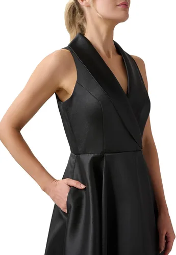 Vista 4 de Adrianna Papell Vestido de esmoquin alto y bajo para mujer