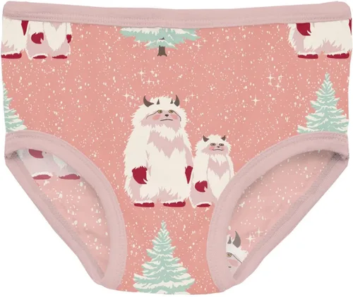 Vista 4 de KicKee - Ropa interior para niñas, juego de 3, estampados y colores lisos, bragas suaves para niñas, niñas pequeñas a grandes, uso durante todo