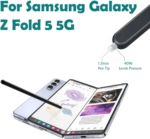 Vista 2 de Galaxy Z Fold 5 Stylus Pen Fold Edition para Samsung Galaxy Z Fold5 5G Slim S Pen Galaxy S Pen 5 Fold Edition Stylus EJ-PF946BBEGWW, con puntas