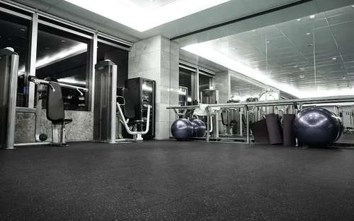 Vista 4 de Playsafer Genaflex Lite - Azulejos de goma entrelazados de 8mm para suelo de gimnasio - Equipo de ejercicio, áreas de ejercicio - 20" X 20