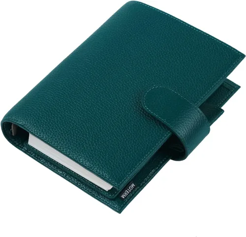 Vista 18 de Moterm Personal Luxe - Planificador de anillos – Organizador de carpeta de cuero genuino (Pebble-Mustard, anillo de 1.181 in)