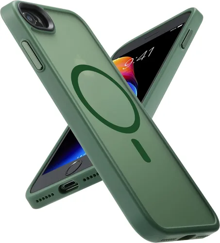 Vista 9 de Yriklso Funda magnética para iPhone SE 2022/iPhone SE 2020/iPhone 8 (4.7 pulgadas), imanes integrados compatibles con MagSafe, transparente