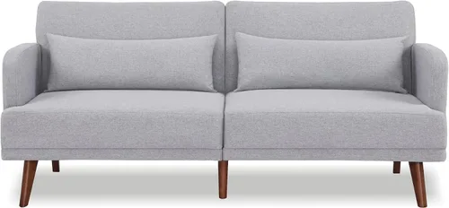 Vista 4 de Artdeco Home - Sofá biplaza de 76 pulgadas, sofá cama convertible con respaldo ajustable, reposabrazos extraíbles, sofá cama con 2 almohadas
