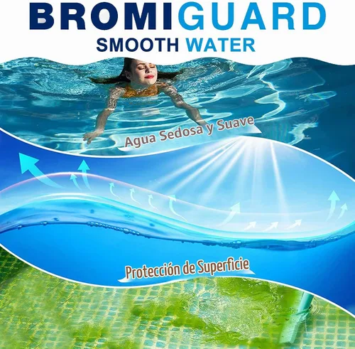 Vista 4 de BROMIGUARD Tabletas de Bromo de 1 Pulgada 1.8 Libras para Spa Jacuzzi Desinfectante Químico Sanitizante Tabletas de Bromo Tabletas de Bromación
