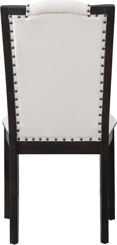 Vista 149 de Juego de mesa de comedor vintage de 6 piezas, juego de mesa de comedor de cocina de madera maciza con 4 sillas ergonómicas acolchadas y banco, mesa