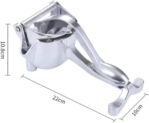 Vista 6 de Exprimidor manual de frutas de acero inoxidable: Exprimidor de prensa de limón resistente para extracción de cítricos sin esfuerzo, exprimidor