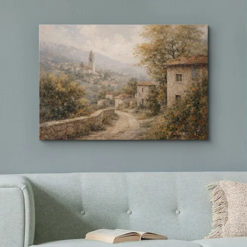 Vista 126 de wall26 Prado con álamos por Claude Monet - Arte moderno impresionista, arte en lienzo para el hogar, 12 x 18 pulgadas