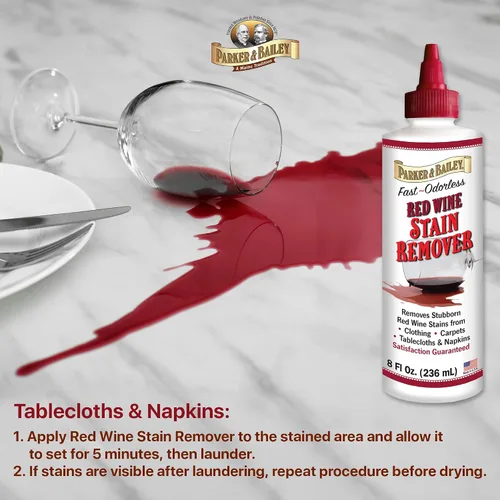 Vista 3 de Parker & Bailey Removedor de manchas de vino tinto, eliminación instantánea de manchas, removedor de manchas sin olor de acción rápida