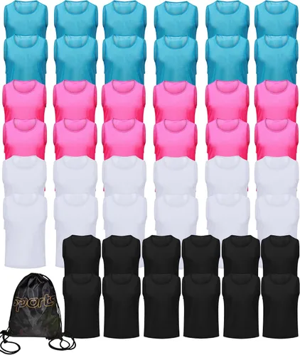 Vista 12 de 12/24/48PCS Pinnies Youth Team Pennies para Deportes Niños y Chalecos Scrimmage para Fútbol Baloncesto Jersey Practice