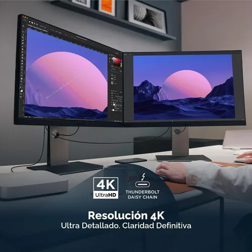 Vista 3 de ViewSonic VP2488-4K Monitor IPS 4K UHD de 24 pulgadas, Thunderbolt 4, USB-C