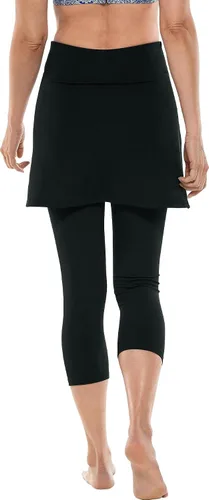 Vista 2 de Coolibar UPF 50 - Capris de natación con falda Kahula para mujer protección solar