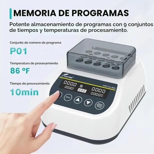 Vista 3 de LAB FISH MDB100 Mini baño seco, 212.0 °F programable 0.1 fl oz x15