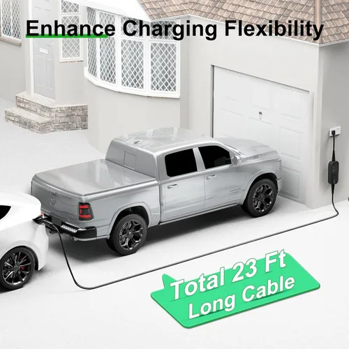 Vista 6 de MEGEAR Cargador Tesla de nivel 1 de 16 amperios, enchufe NEMA 5-15, cargador eléctrico portátil para automóvil con un cable de 23 pies, compatible