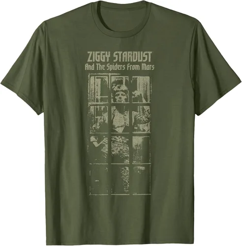 Vista 9 de David Bowie - Camiseta And The Spiders From Mars Faded, Negro