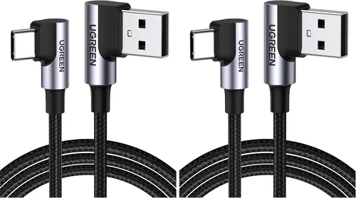 Vista 10 de UGREEN Cable USB a USB C de 90 grados, cable de carga rápida USB C compatible con iPhone 17/16/16 Plus/16 Pro/16 Pro Max/15/Samsung Galaxy