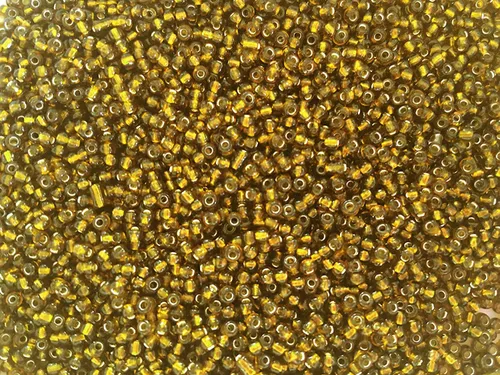 Vista 40 de Tamaño de las cuentas de semillas: 11/0 50 gr / 1.76 oz (ámbar plateado forrado)