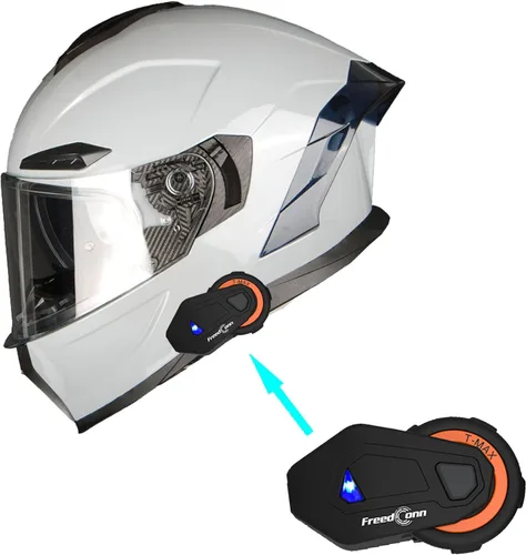 Vista 11 de 1Storm Casco Integral para Motocicleta DOT para Adultos, Motocicleta de Calle, Doble Visera, Protector Solar Interior con un Escudo Transparente Un