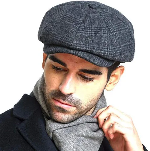 Vista 2 de Gorra de caza para hombre de Newsboy Gatsby estilo vintage boina plana para conducir para caza para regalo para novio